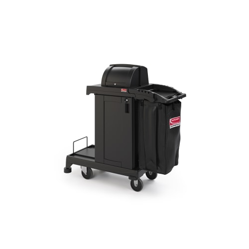 Suncast Commercial High-Security Cleaning Cart, Black